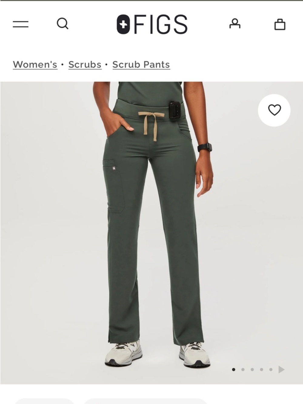 Figs Kade Cargo Pants Medium - Moss